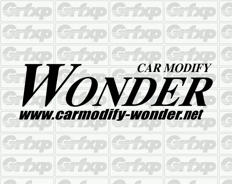 Car Modify Wonder Logo  Sticker 1