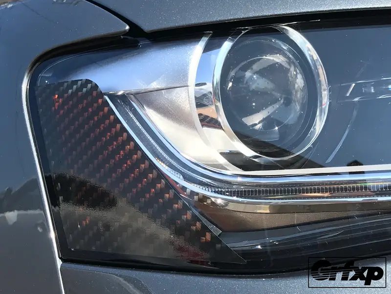 Carbon Fiber Headlight Reflector Overlays For Audi B8.5 S4/A4 S-Line (2013 – 2016) 1