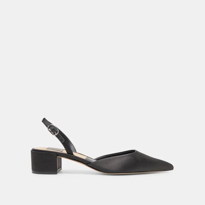 Carel Heels Onyx Satin 1