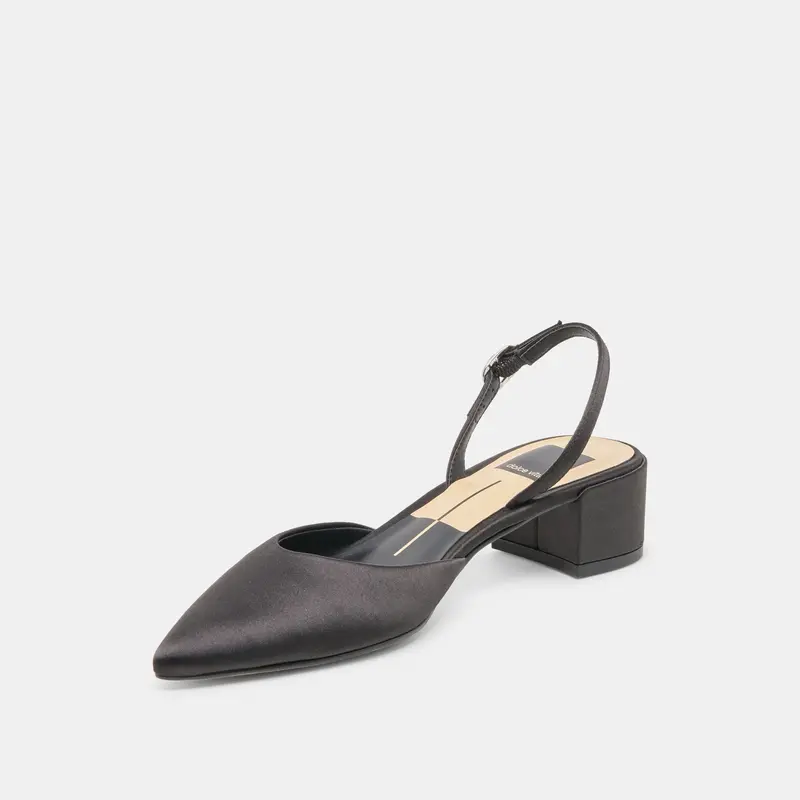 Carel Heels Onyx Satin 5