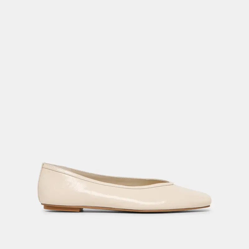 Caret Ballet Flats Bone Leather 1
