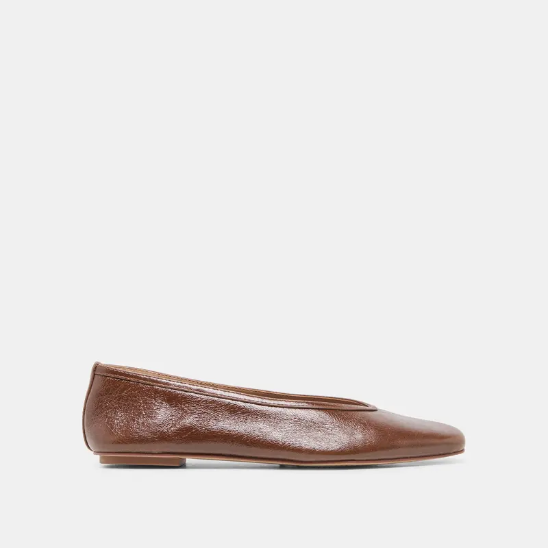 Caret Ballet Flats Russet Leather 1