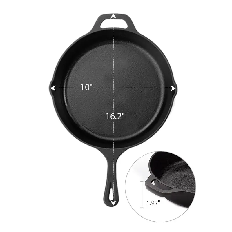 Cast Iron Skillets 10 Inches 1