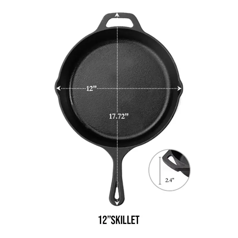 Cast Iron Skillets 12 Inches 1