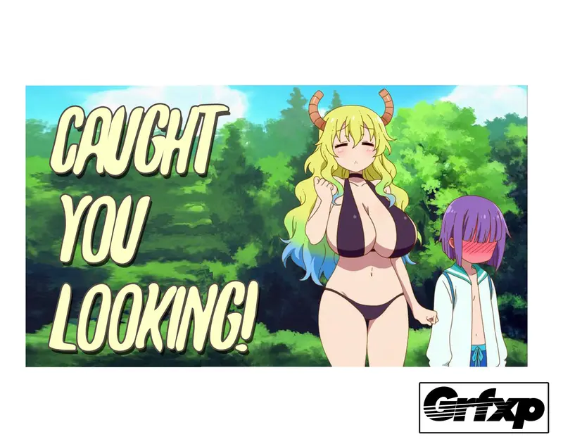 Caught You Looking!  Dragon Maid Quetzalcoatl Printed Sticker 1
