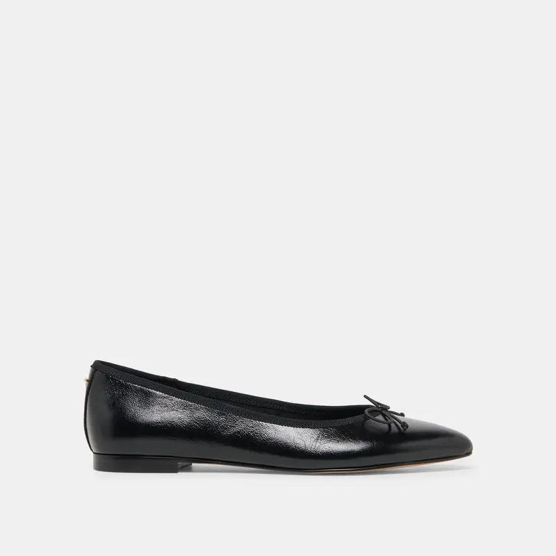 Celio Ballet Flats Black Leather 1