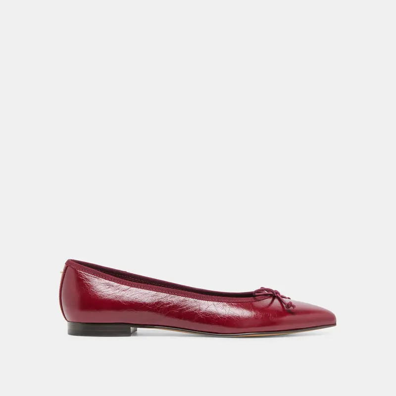 Celio Ballet Flats Garnet Leather 1