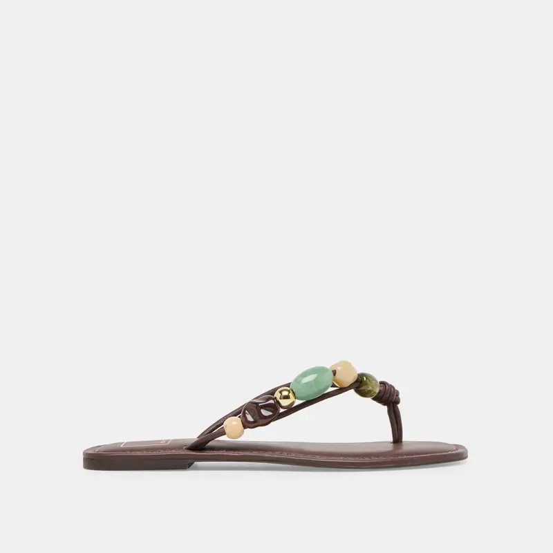 Cely Sandals Dk Brown Leather 1