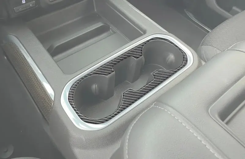 Center Console Cupholder Accent Overlay Fits 2019-2021 Chevrolet Silverado 1