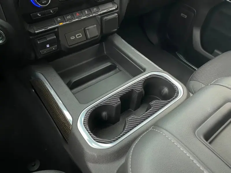 Center Console Cupholder Accent Overlay Fits 2019-2021 Chevrolet Silverado 2