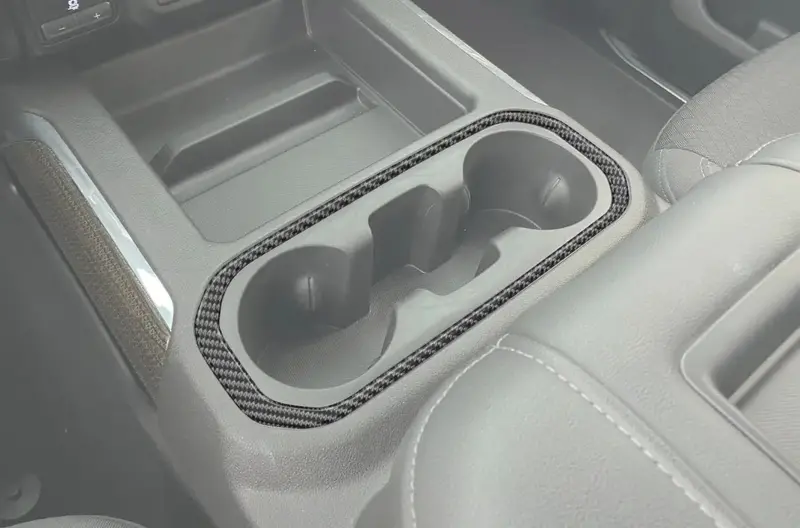Center Console Cupholder Surround Accent Overlay Fits 2019-2021 Chevrolet Silverado 1