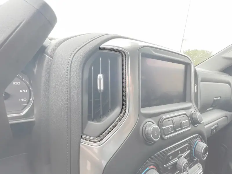 Center Dash A/C Vent Accent Overlays Fits 2019-2021 Chevrolet Silverado 2