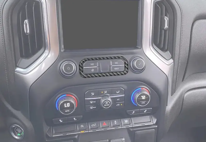 Center Dash Accent Overlay Fits 2019-2021 Chevrolet Silverado 1