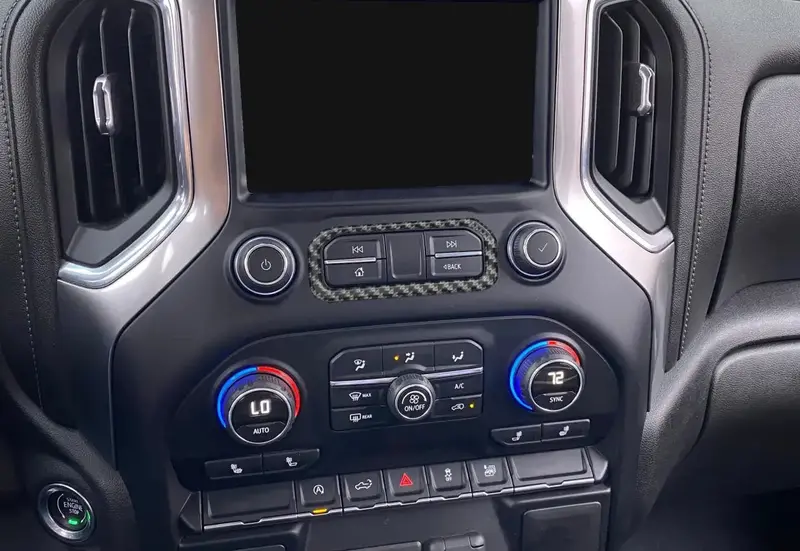 Center Dash Accent Overlay Fits 2019-2021 Chevrolet Silverado 2
