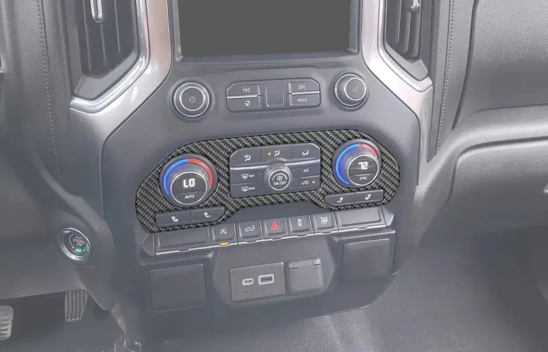 Center Dash Climate Control Accent Overlay Fits 2019-2021 Chevrolet Silverado 1