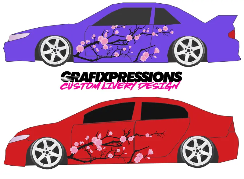Cherry Blossom - Custom Vehicle Livery Graphics 1