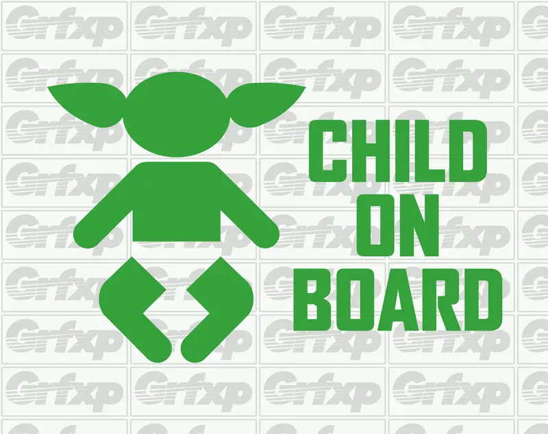 Child On Board (Baby Yoda) Sticker 1