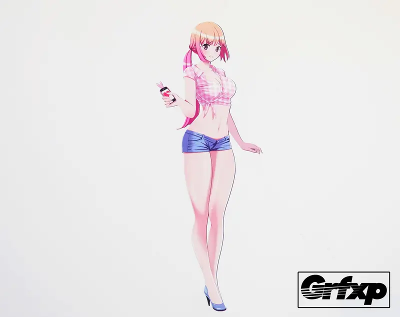 Claire Anime Drift Girl Printed Sticker 1