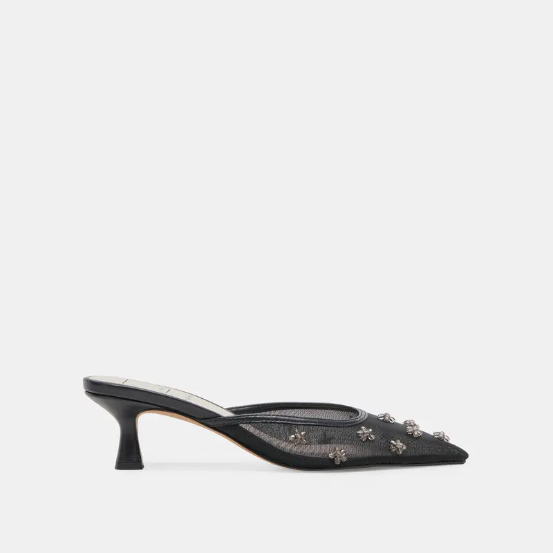 Claire Heels Black Mesh - Re:Vita 1