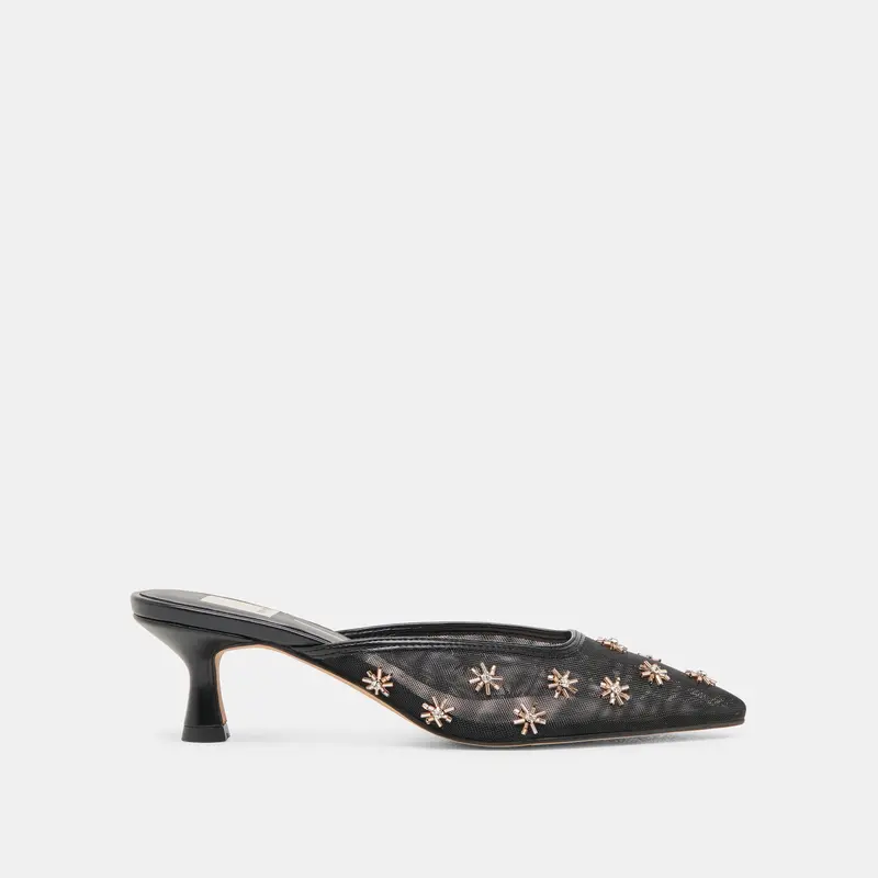 Clara Heels Black Mesh 1