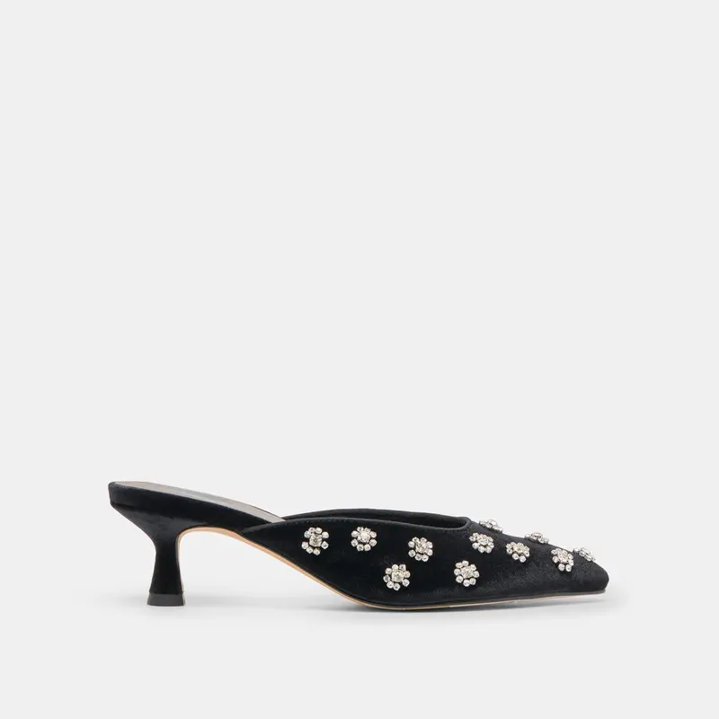Clara Heels Nero Velvet 1