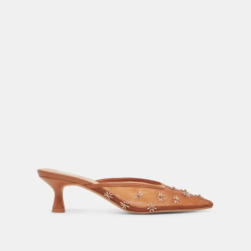 Clara Wide Heels Saddle Mesh 1