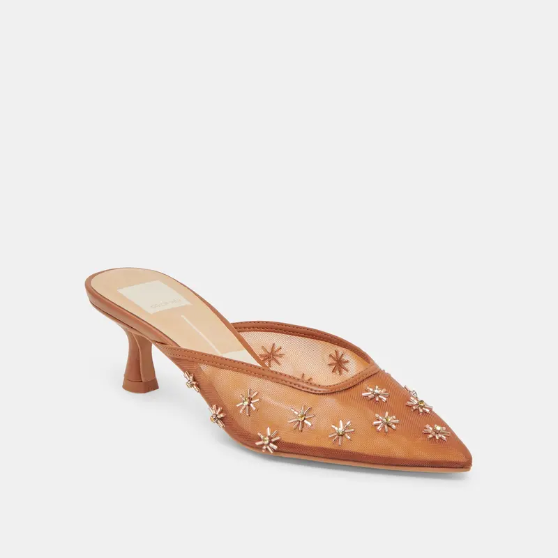 Clara Wide Heels Saddle Mesh 4