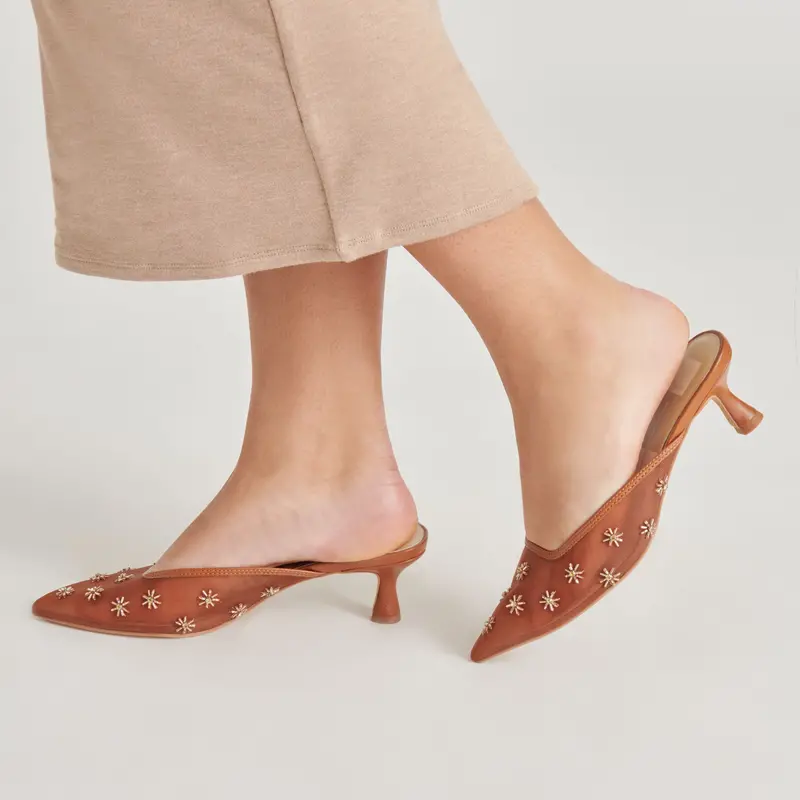 Clara Wide Heels Saddle Mesh 5
