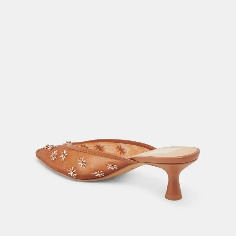 Clara Wide Heels Saddle Mesh 8