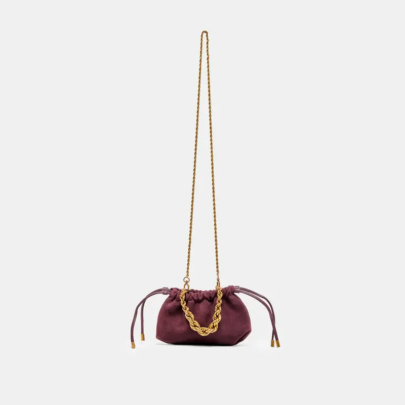 Cleo Crossbody Burgundy Suede 1