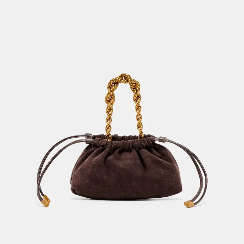 Cleo Crossbody Espresso Suede 1