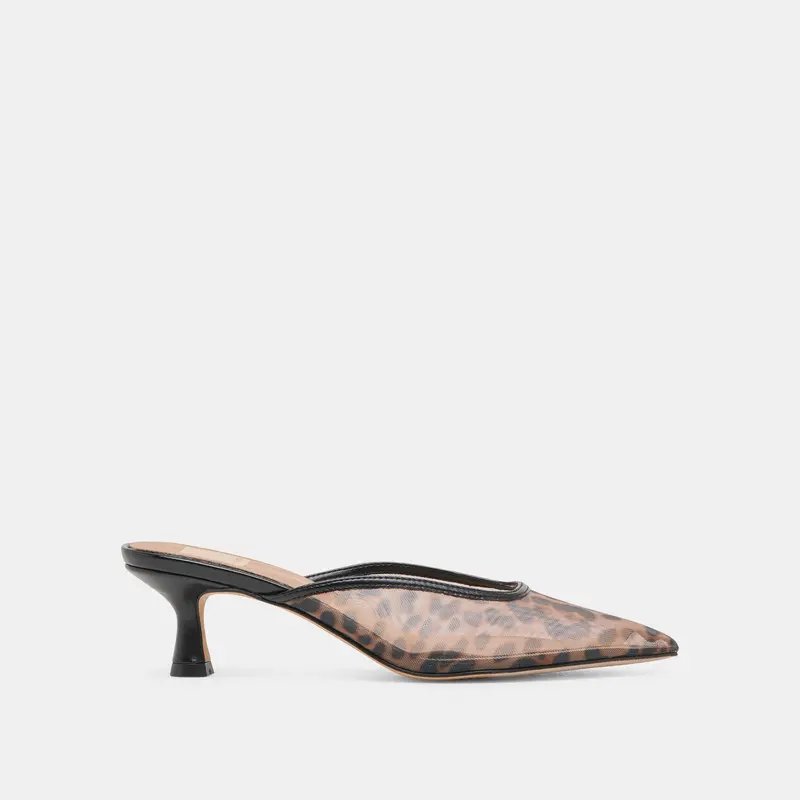 Cleo Heels Dk Leopard Mesh 1