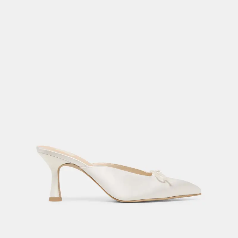 Cleo High Heels Off White Satin 1