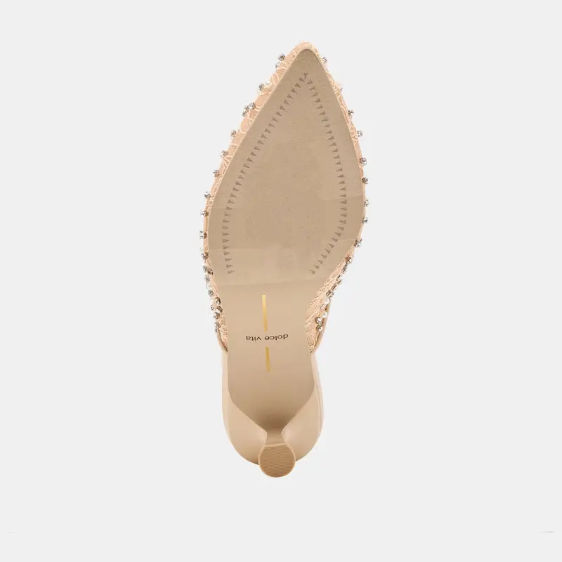 Cleo Pearl Heels Blush Lace Mesh 14