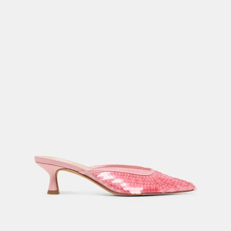 Cleo Sequin Heels Light Pink Sequin 1