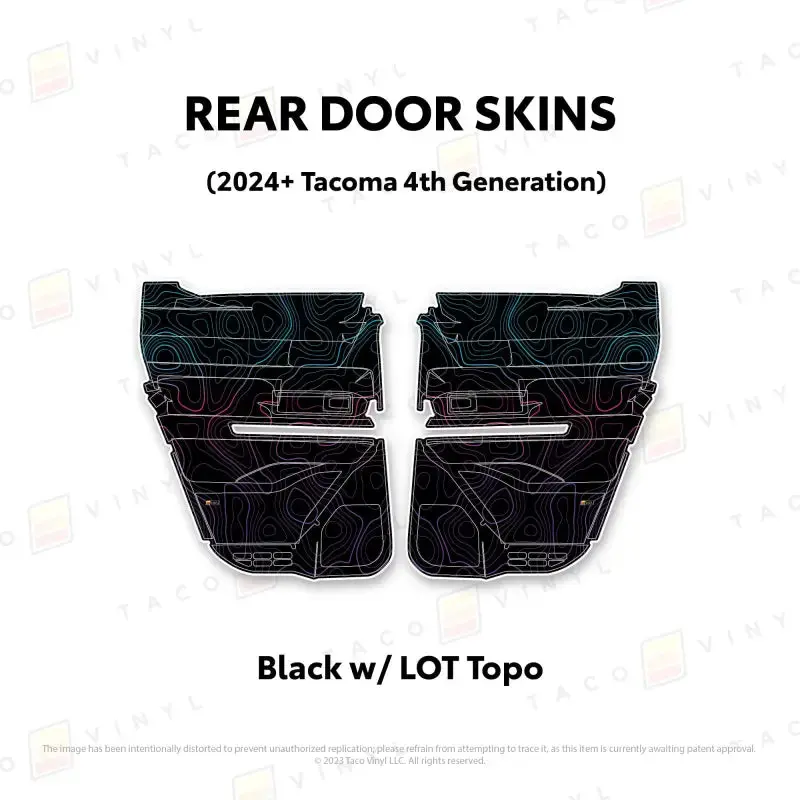 Contemporary Door Skin Decals for 2024+ Tacoma