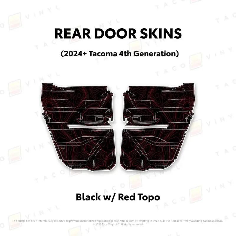Contemporary Door Skin Decals for 2024+ Tacoma