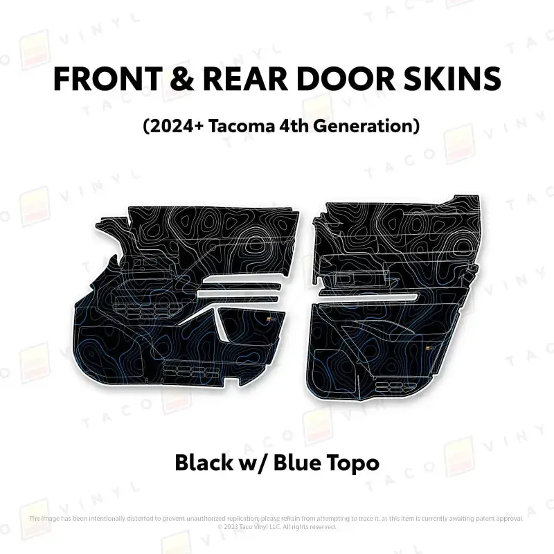 Contemporary Door Skin Decals for 2024+ Tacoma