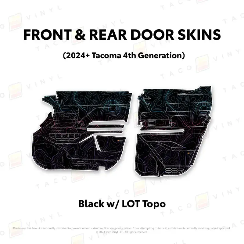 Contemporary Door Skin Decals for 2024+ Tacoma