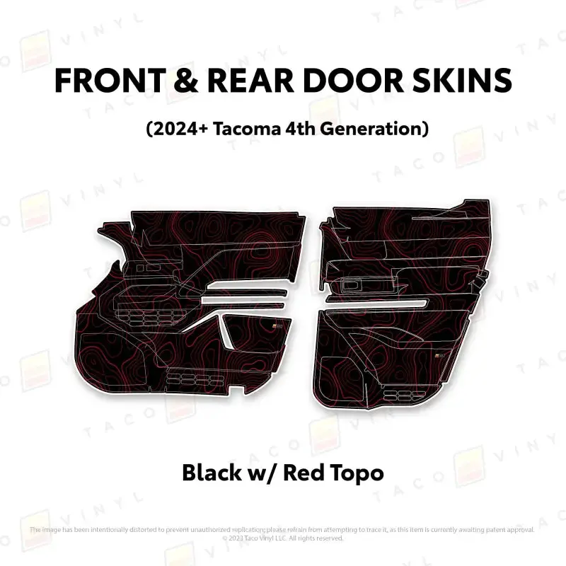 Contemporary Door Skin Decals for 2024+ Tacoma