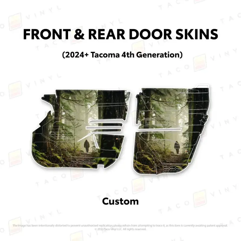 Contemporary Door Skin Decals for 2024+ Tacoma