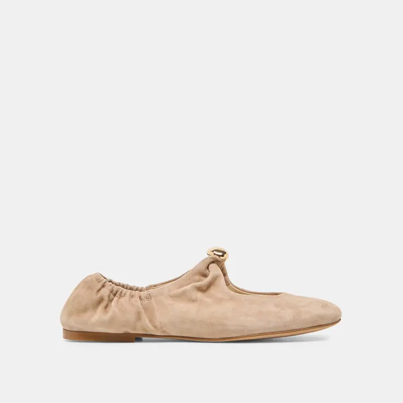 Cornel Flats Camel Suede 1
