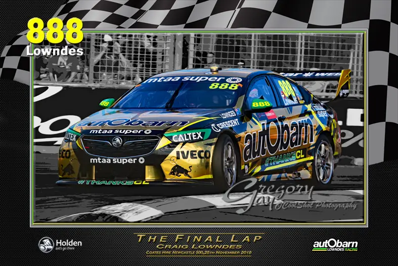 Craig Lowndes Last Race "The Final Lap" -- 2018 Autobarn Lowndes Racing Print 1