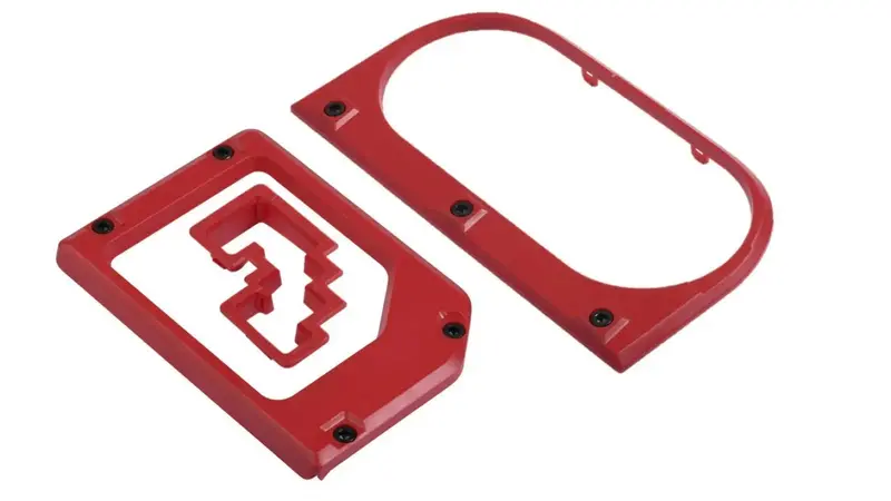 Cup Holder/Shifter/Shift Gate Trim Rings (For 2014-2021 Tundra) - Red 1