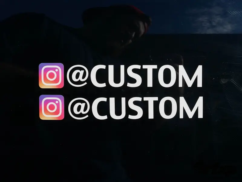 Custom Instagram User Name Sticker (Two Pack) 1