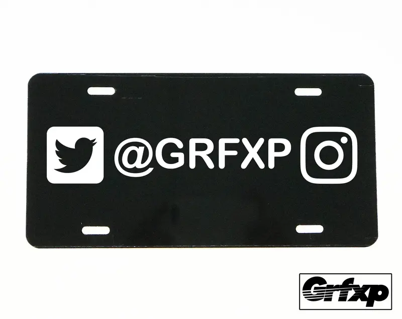 Custom Social Media License Plate 5