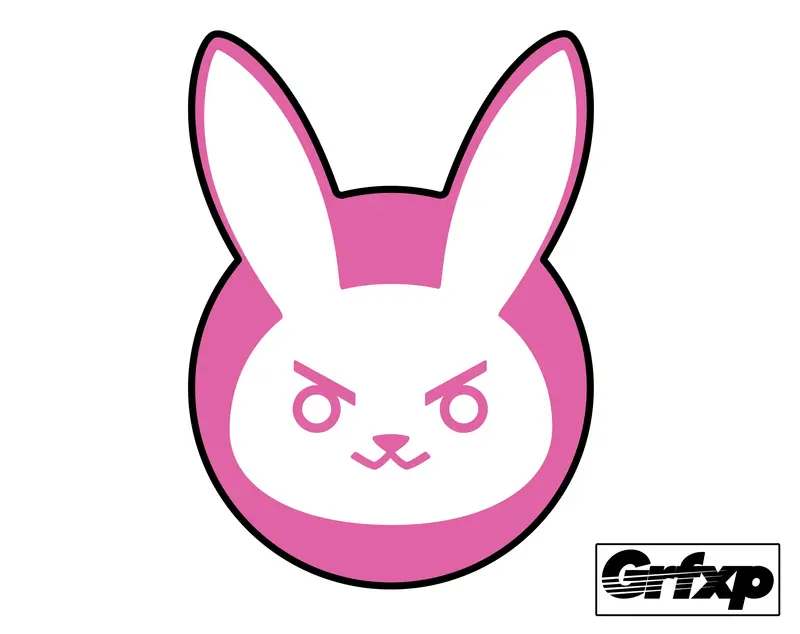 D.Va, Dva Logo Printed Sticker 1