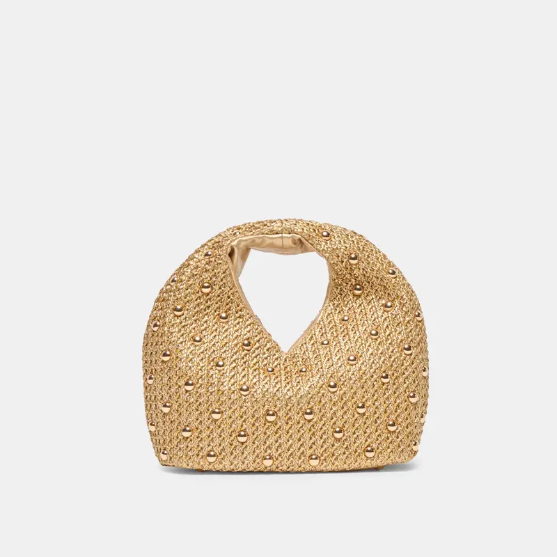 Dahlia Handbag Gold Raffia 1