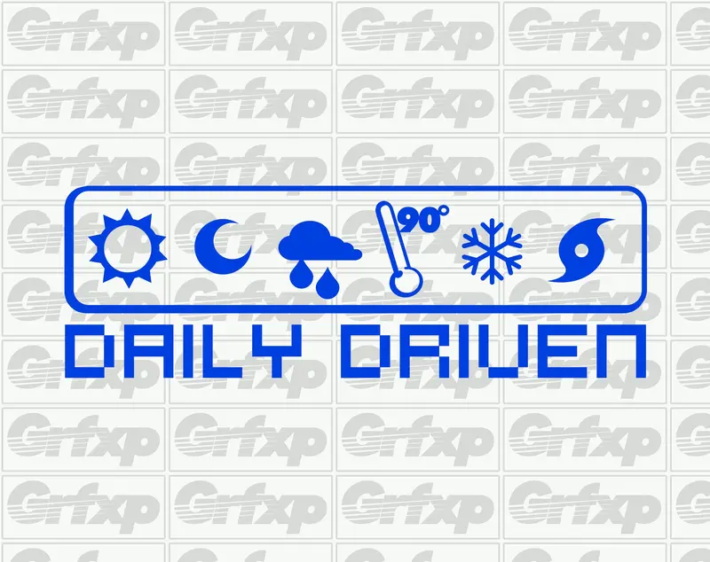 Daily Driven (Weather) Sticker 1