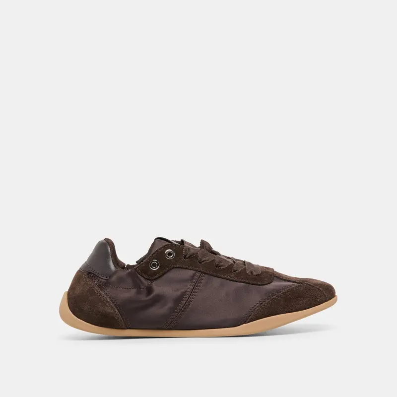 Dakoda Sneakers Dk Brown Satin 1